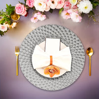 Elegant 40pcs 13\" Silvery Charger Plates Set Tableware Luxurious Weddings