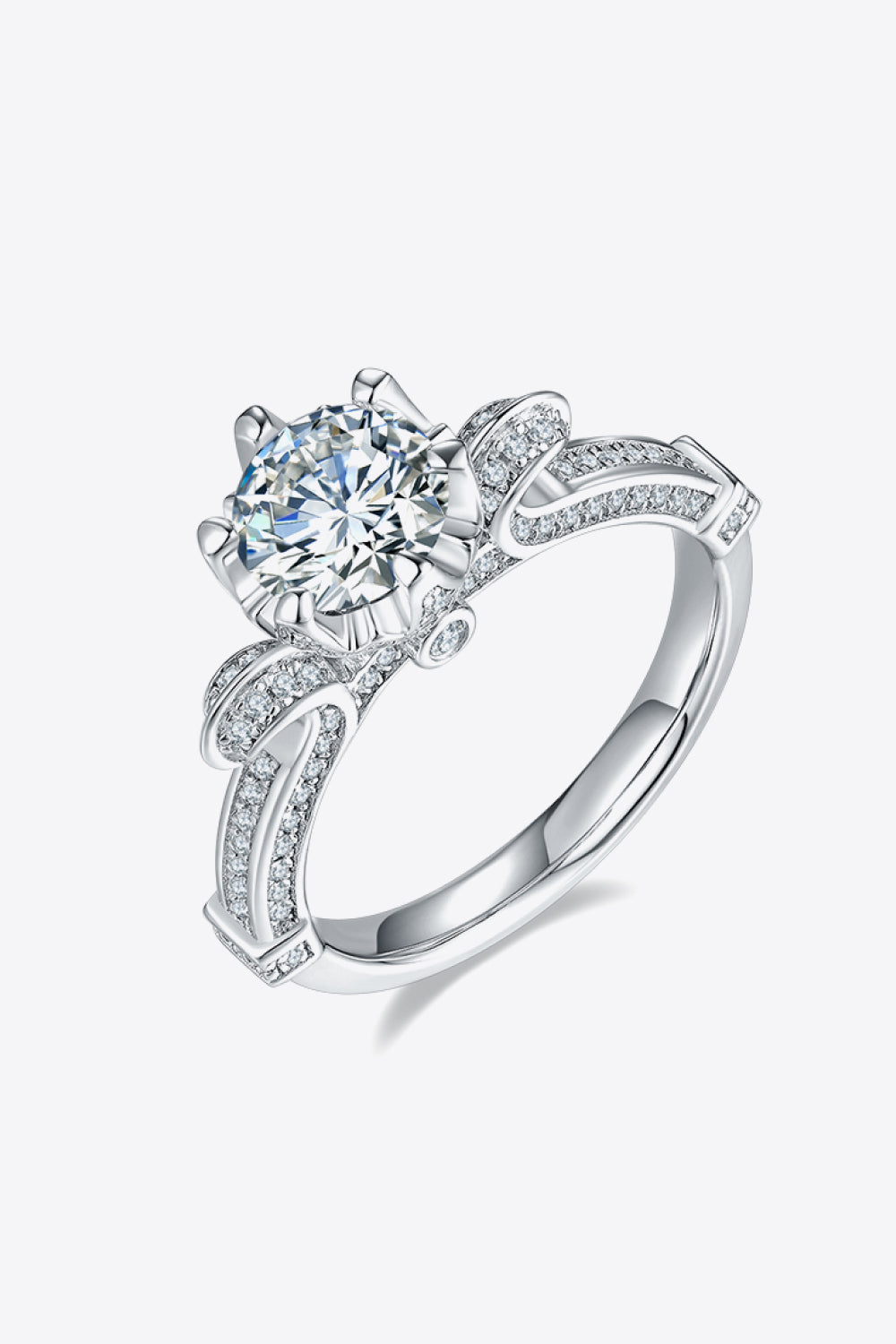 Adored 1 Carat Moissanite 925 Sterling Silver Ring Luxurious Weddings