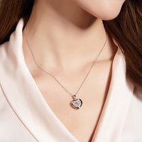 Moissanite 925 Sterling Silver Heart Necklace Necklace Luxurious Weddings