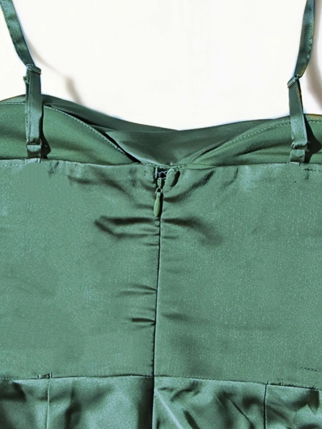 Split Ruched Satin Zip Back Midi Cami Dress Bridesmaid Dresses Luxurious Weddings