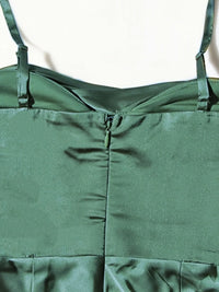 Split Ruched Satin Zip Back Midi Cami Dress Bridesmaid Dresses Luxurious Weddings