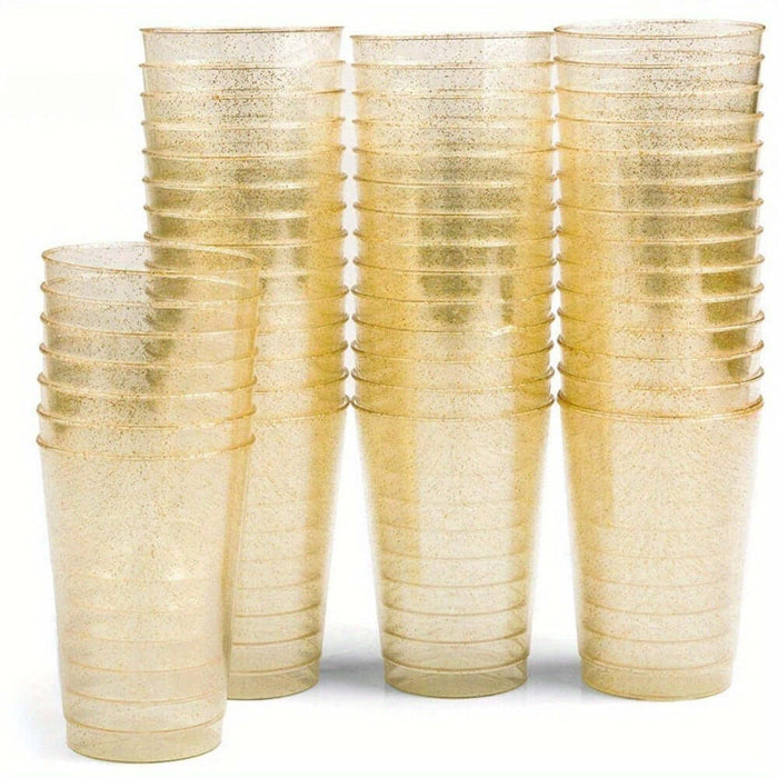 100 Disposable Plastic Champagne Glasses for Events Cups Luxurious Weddings
