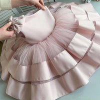 Children's Wedding Dress Girls One-shoulder Show Princess Fluffy Luxurious Weddings