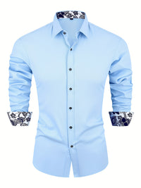 Men's Long Sleeve Tuxedo Shirt for Spring & Autumn Luxurious Weddings