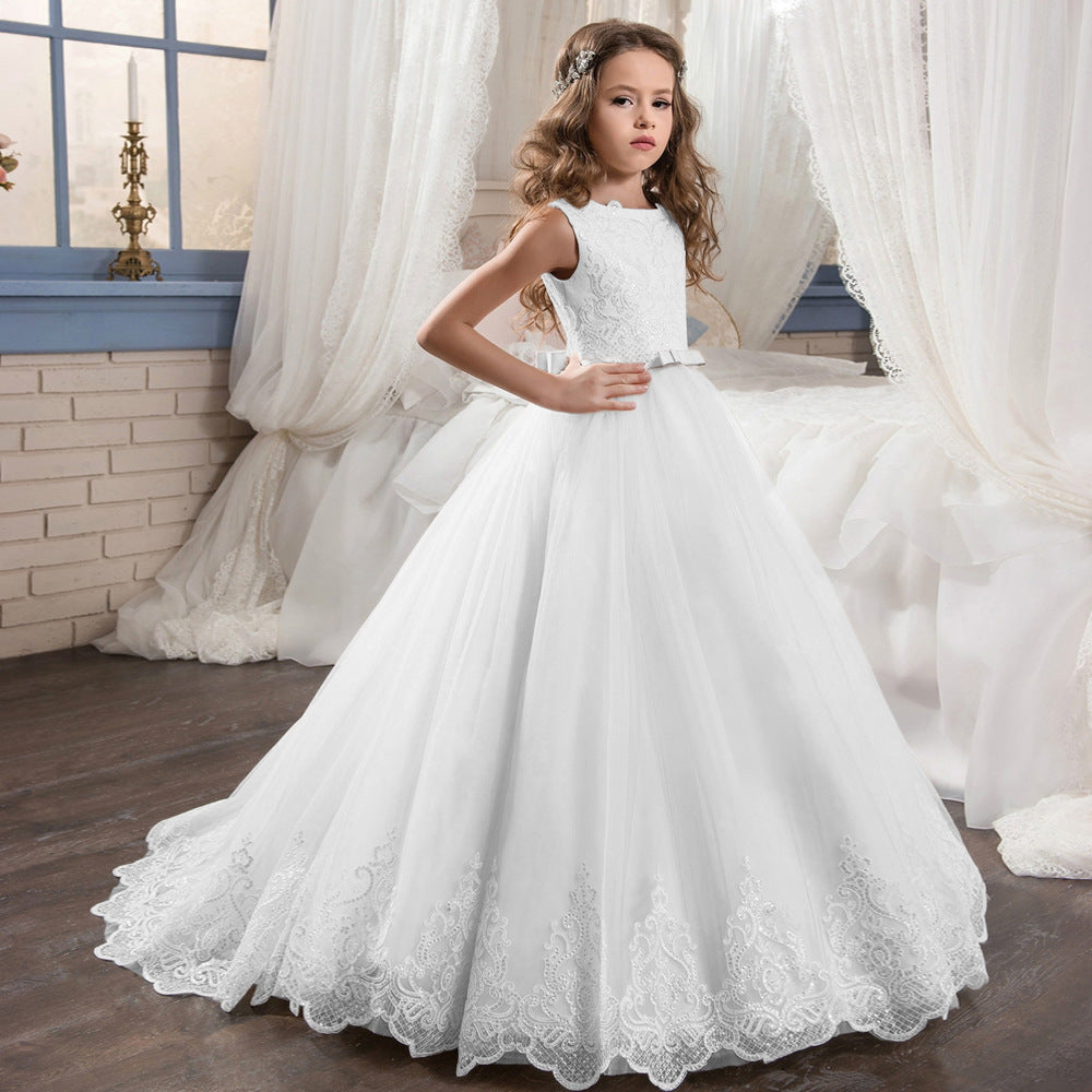 Children's Wedding Dress Dress Lace Puff Princess Dress