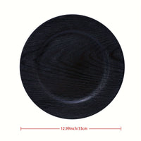 13'' Black Plastic Charger Plates - Wedding Set Charger Plates Luxurious Weddings