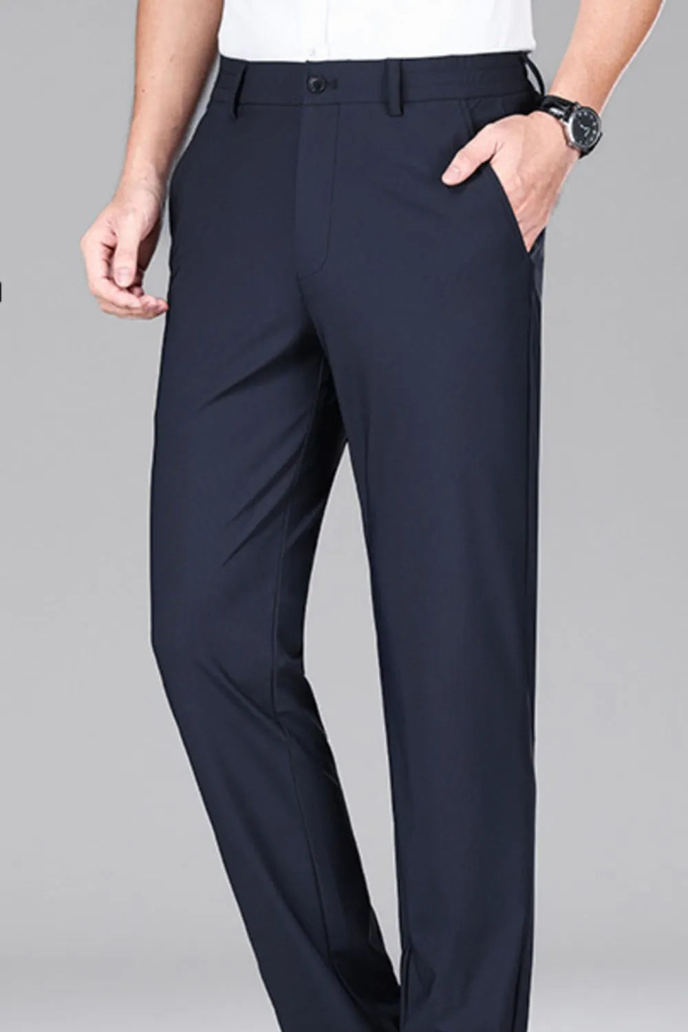 Men's Straight Leg Pants with Pockets Dress Pants Luxurious Weddings