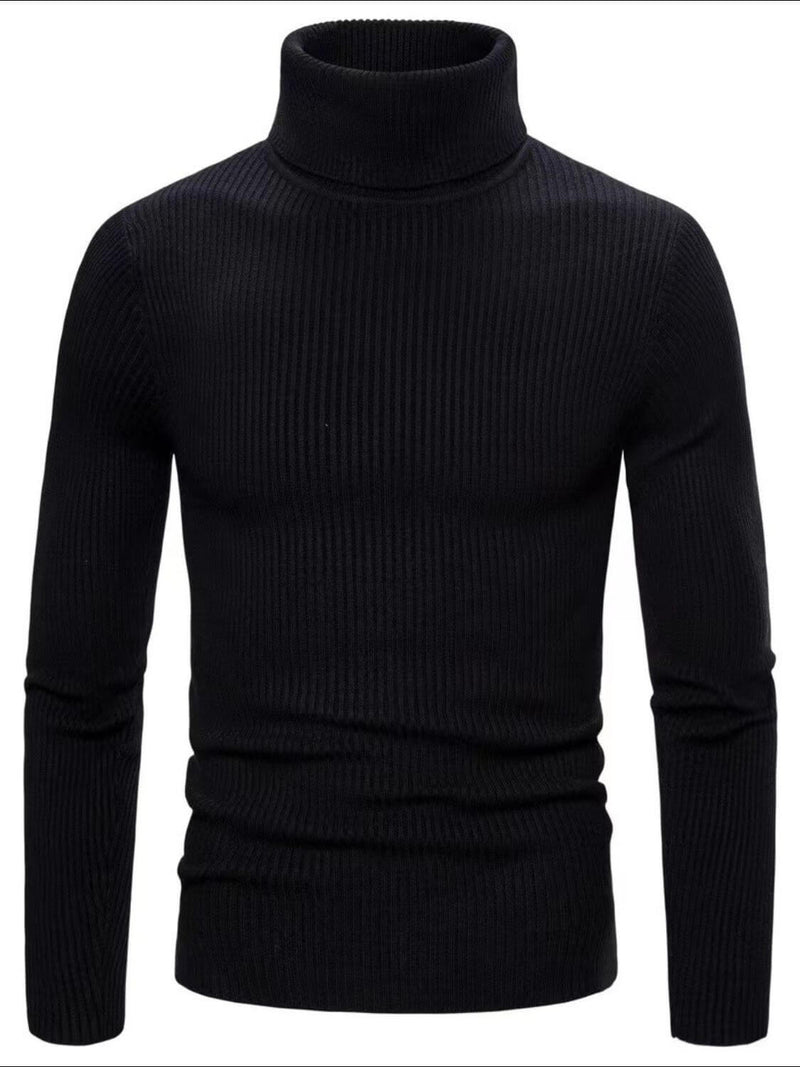 Men's Turtleneck Long Sleeve Ribbed Sweater turtle neck Luxurious Weddings