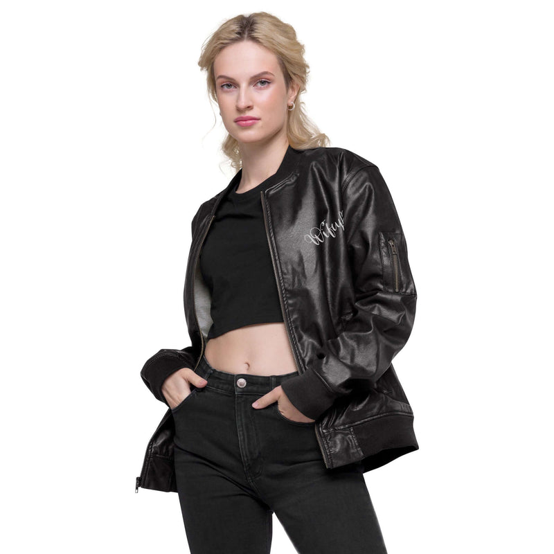 BRIDE TO BE Leather Bomber Jacket women's jacket Luxurious Weddings
