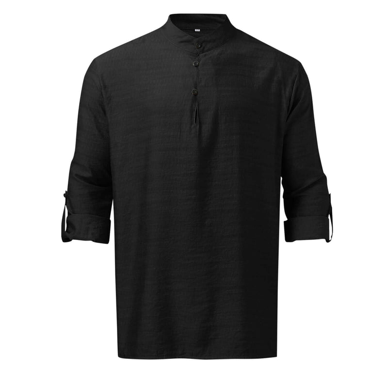Men's Full Size Half Button Long Sleeve Shirt Plus Size shirts Luxurious Weddings