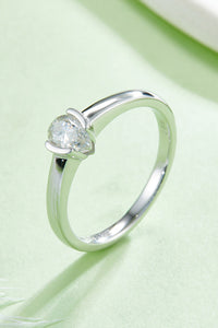 Moissanite 925 Sterling Silver Solitaire Ring Luxurious Weddings