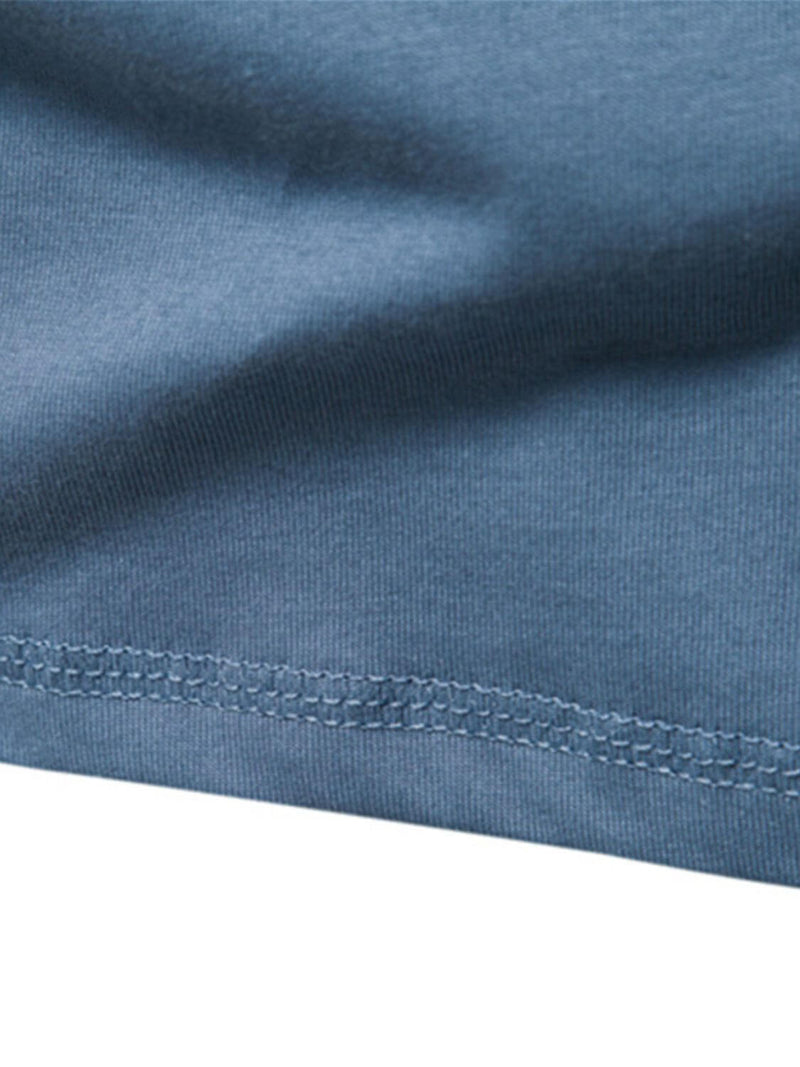 Men's Full Size Quarter Button Round Neck Long Sleeve T-Shirt Plus Size Men’s shirts Luxurious Weddings