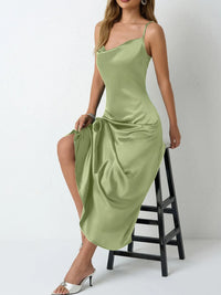 Satin Cowl Neck Cami Dress Bridesmaid Dresses Luxurious Weddings