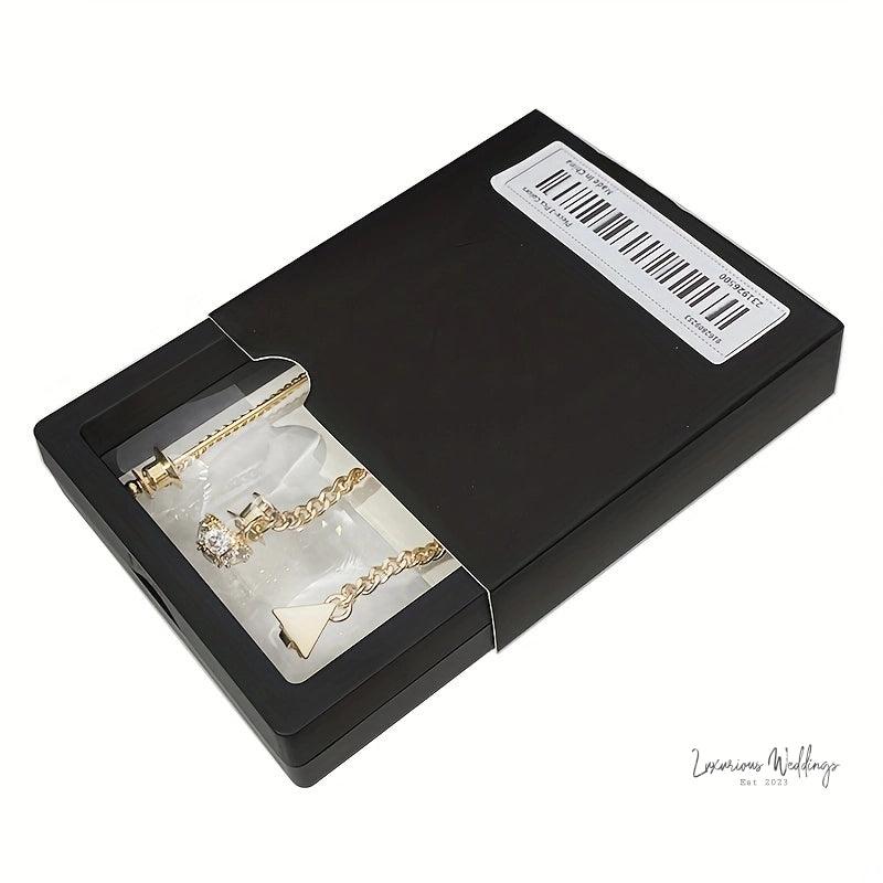 Gold Plated Collar Pin Set for Weddings and Special Occasions - Includes Lapel Chain - Luxurious Weddings