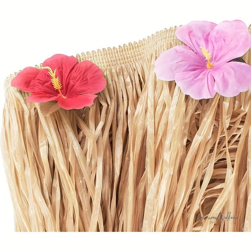 Hawaiian Luau Party Decoration Set - Fringe Banner, Table Skirt, Tiki Bar, Beach Theme Luxurious Weddings