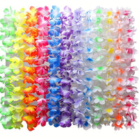 Hawaiian Luau Party Favors - 36pcs Tropical Flower Leis for Holidays & Events Luxurious Weddings