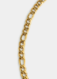 Figaro Necklace 6mm - 18K Gold Plated