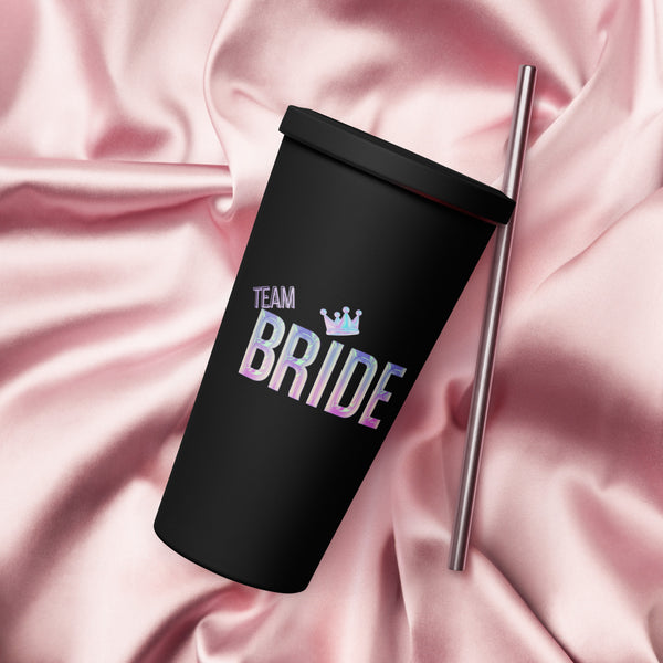 TEAM BRIDE Insulated tumbler with a straw tumbler Luxurious Weddings