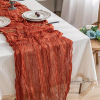 Balinese Pleated Table Runner - 4pcs, Polyester Material for Weddings Luxurious Weddings