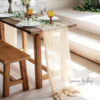 Balinese Pleated Table Runner - 4pcs, Polyester Material for Weddings Luxurious Weddings