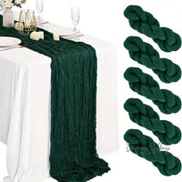 Balinese Pleated Table Runner - 4pcs, Polyester Material for Weddings Luxurious Weddings