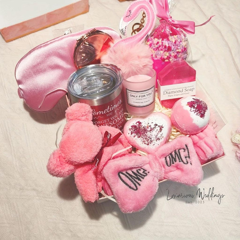 Luxurious Spa Gift Set - Rose Scented Box with 13pcs Gift Set Luxurious Weddings