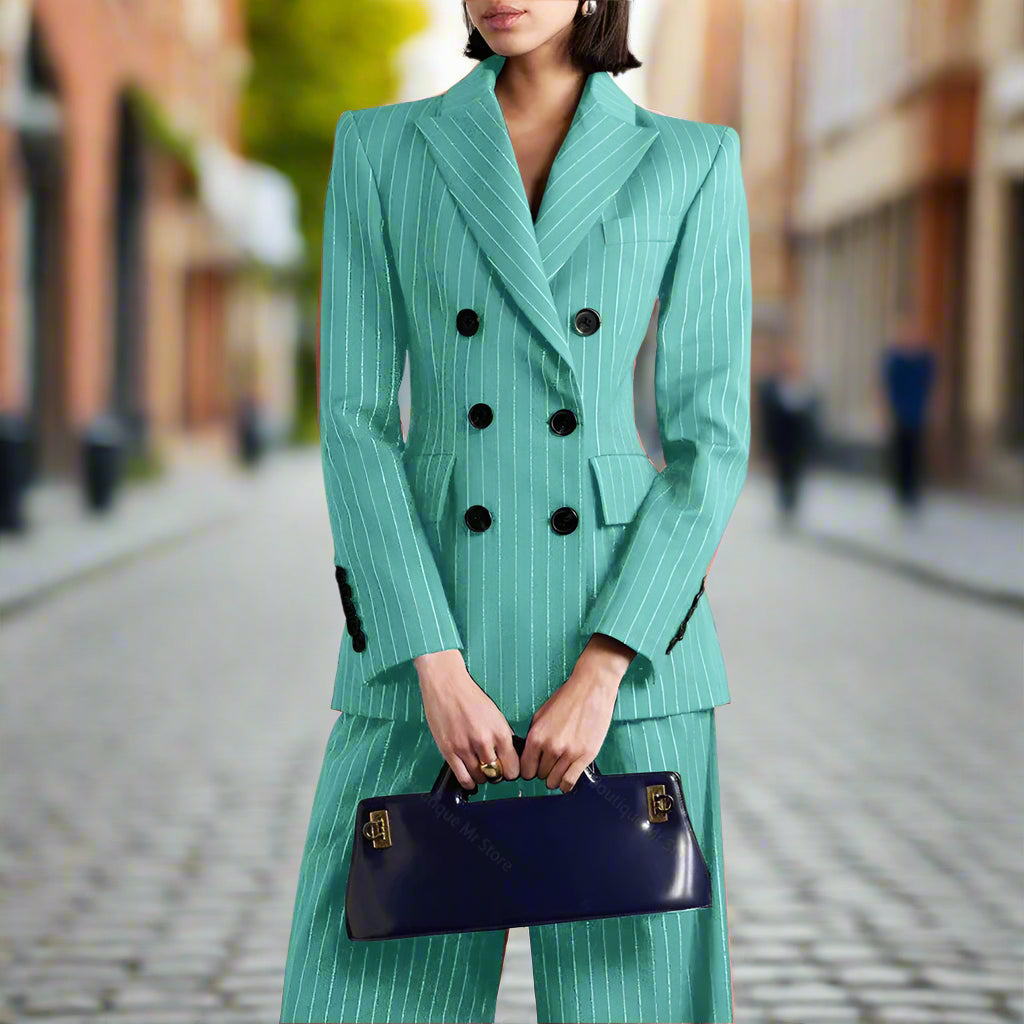 Slim Chic Double Breasted Women Suit Set Women's Suit Luxurious Weddings