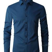 Men's Classic Semi-Formal Button Up Shirt Luxurious Weddings