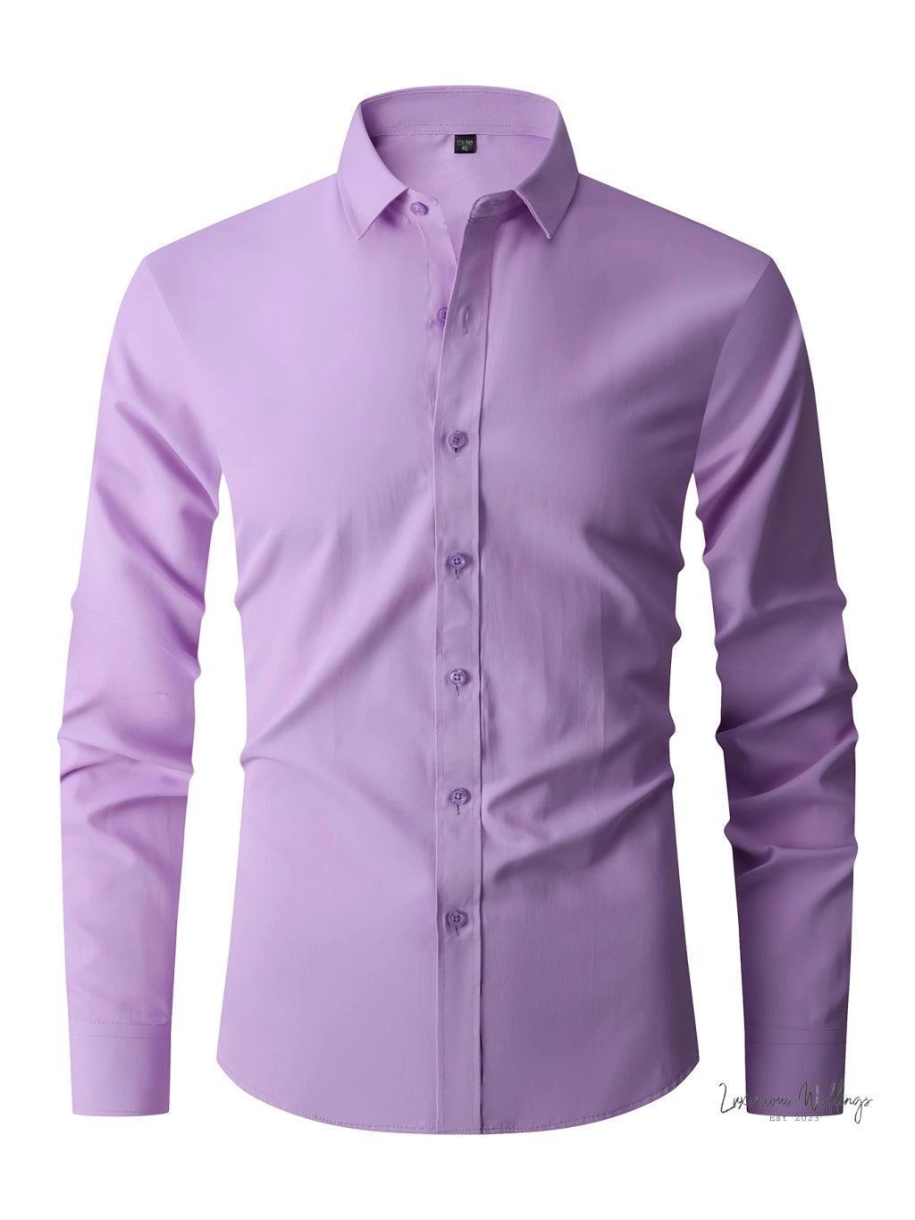 Men's Classic Semi-Formal Button Up Shirt - Luxurious Weddings