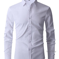 Men's Classic Semi-Formal Button Up Shirt Luxurious Weddings