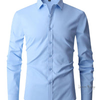 Men's Classic Semi-Formal Button Up Shirt Luxurious Weddings