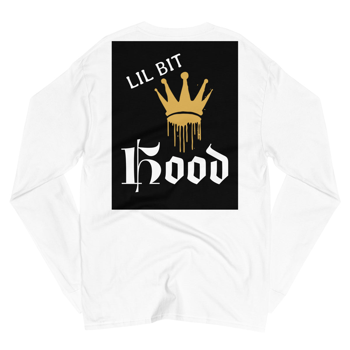 LIL BIT HOOD Men's Champion Long Sleeve Shirt Tops/Long Sleeve Tops Luxurious Weddings