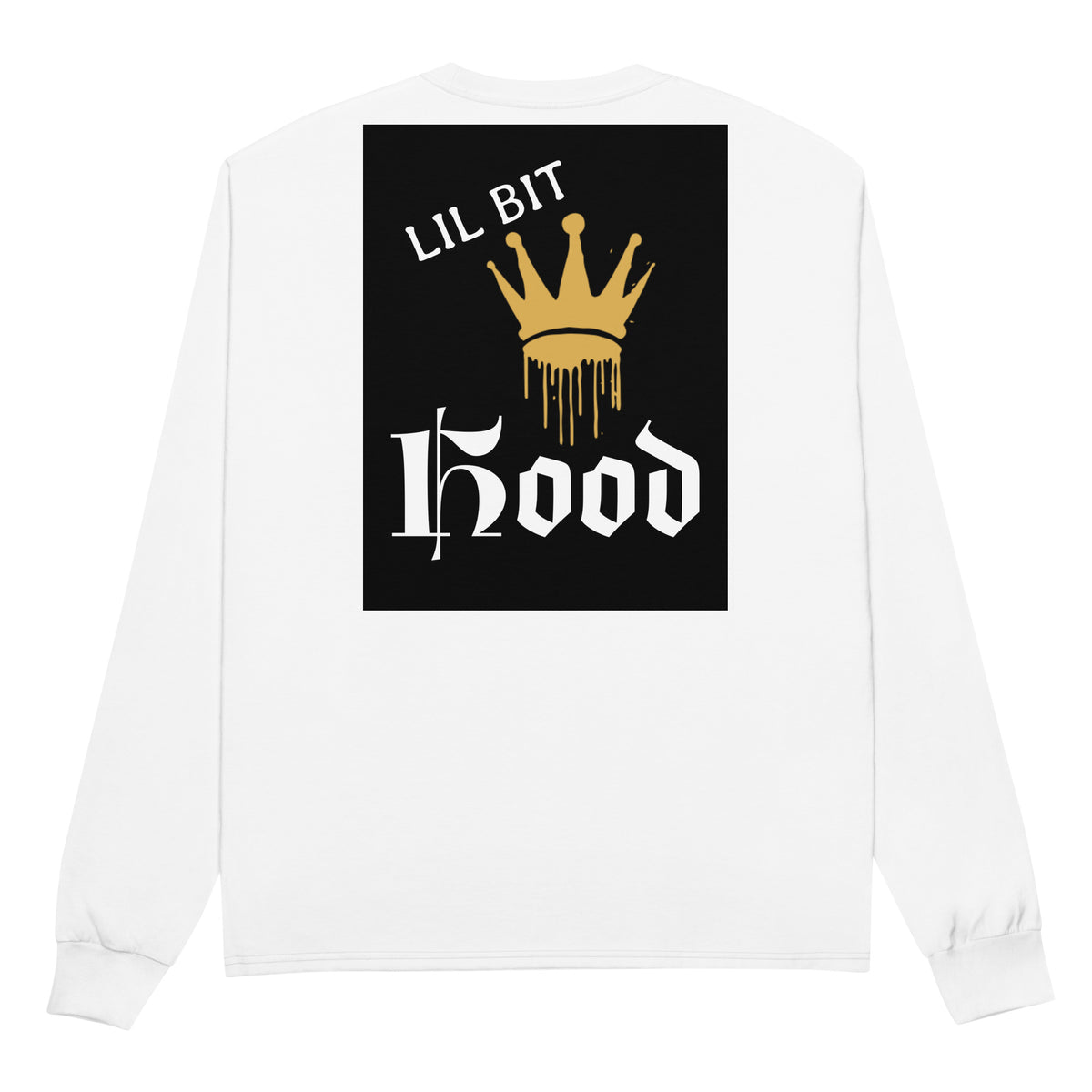 LIL BIT HOOD Men's Champion Long Sleeve Shirt Tops/Long Sleeve Tops Luxurious Weddings