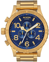 Nixon 51-30 Chrono Blue Dial Men's Watch A083-2735 with gold case and royal blue dial