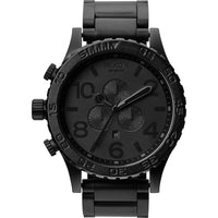 Nixon 51-30 Chronograph Gunmetal Dial Men's Watch A083-1062 with black stainless steel strap