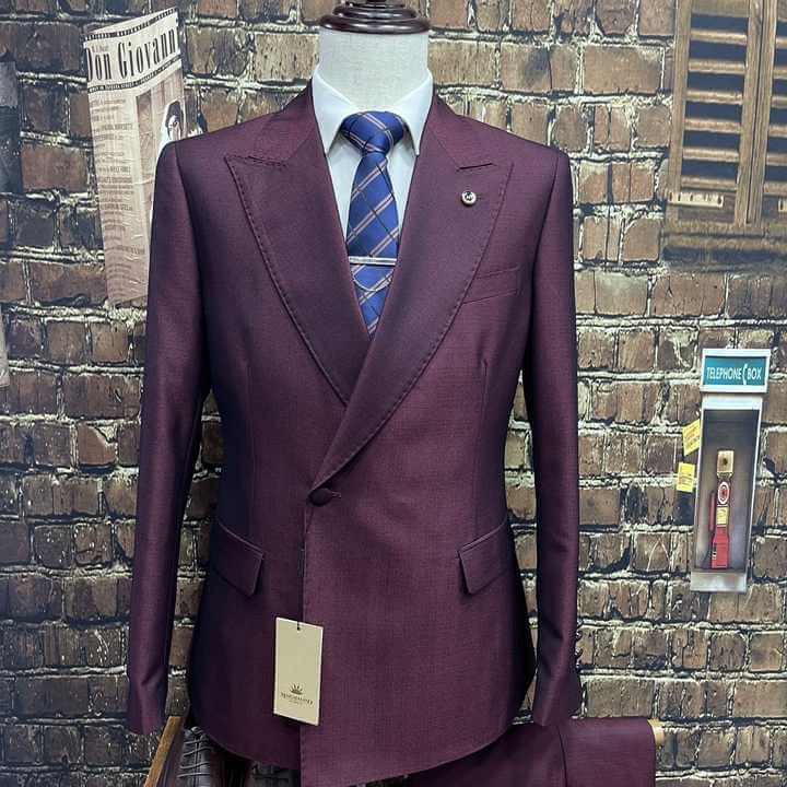 2pc Custom Men's Business Suit | Brown Mens Suits Luxurious Weddings