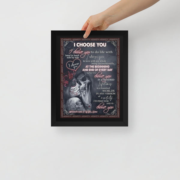 I CHOOSE YOU Framed photo paper poster Luxurious Weddings