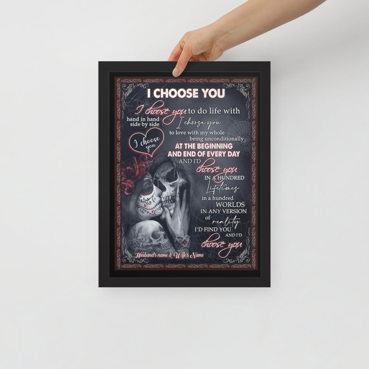 I CHOOSE YOU Framed photo paper poster Luxurious Weddings