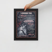 I CHOOSE YOU Framed photo paper poster Luxurious Weddings