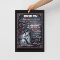 I CHOOSE YOU Framed photo paper poster Luxurious Weddings