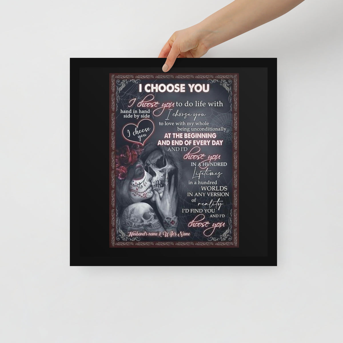 I CHOOSE YOU Framed photo paper poster Luxurious Weddings