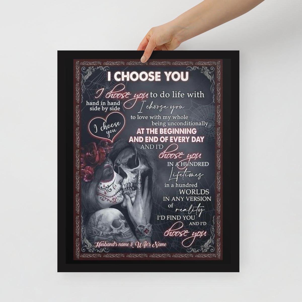 I CHOOSE YOU Framed photo paper poster Luxurious Weddings