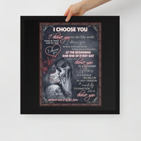 I CHOOSE YOU Framed photo paper poster Luxurious Weddings