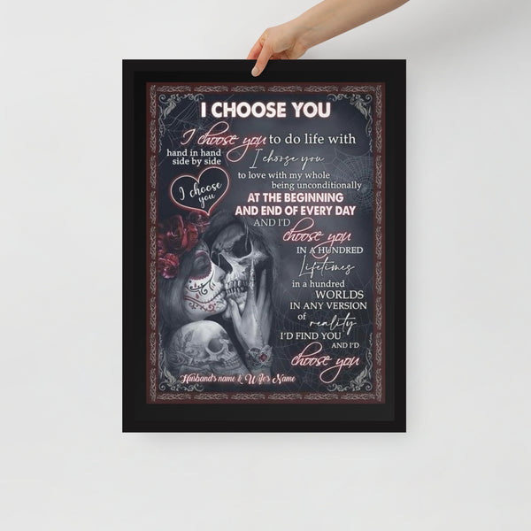 I CHOOSE YOU Framed photo paper poster Luxurious Weddings