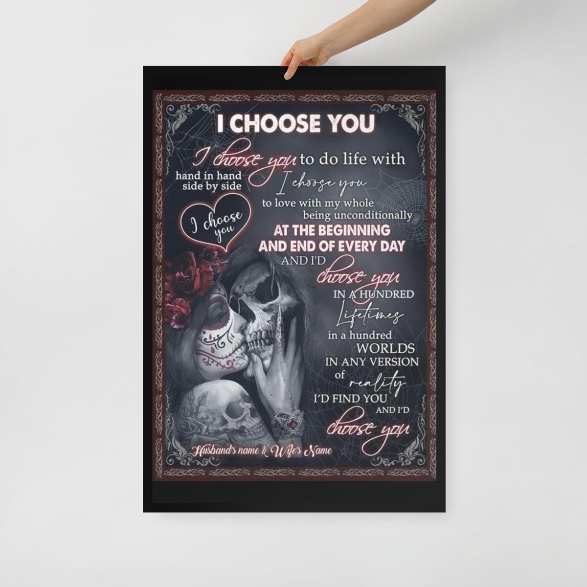 I CHOOSE YOU Framed photo paper poster Luxurious Weddings