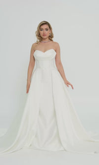 Macy Satin Strapless Gown wedding dress Luxurious Weddings