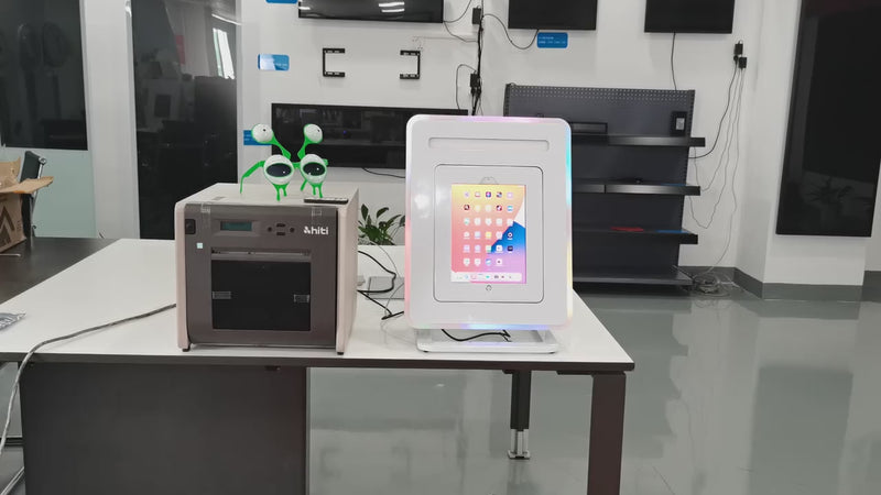 Adjustable Desktop iPad Selfie Photobooth with LED Ring Light Ipad Photo Booth Luxurious Weddings