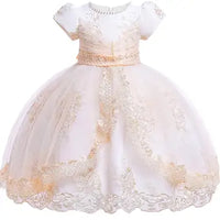 Beaded Embroidered Girls Dress Luxurious Weddings