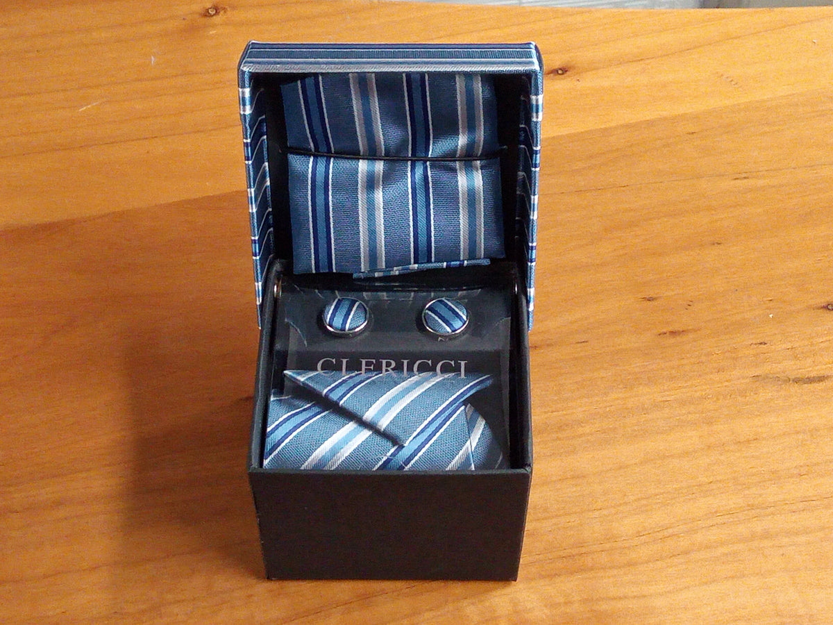 a box that has a tie in it