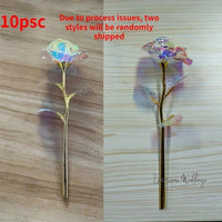 Rose Golden Crystal Artificial Rose Flower - Perfect for Weddings, Luxurious Weddings